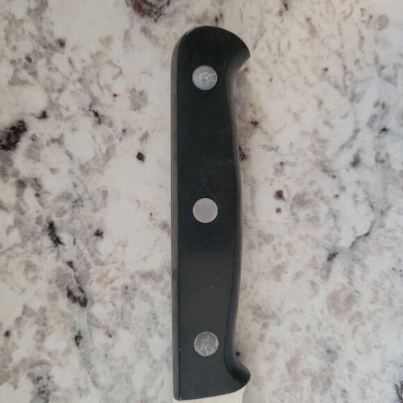 Henckels International 5" Stainless Steel Serrated Utility Knife With Black Hand - Picture 2 of 5